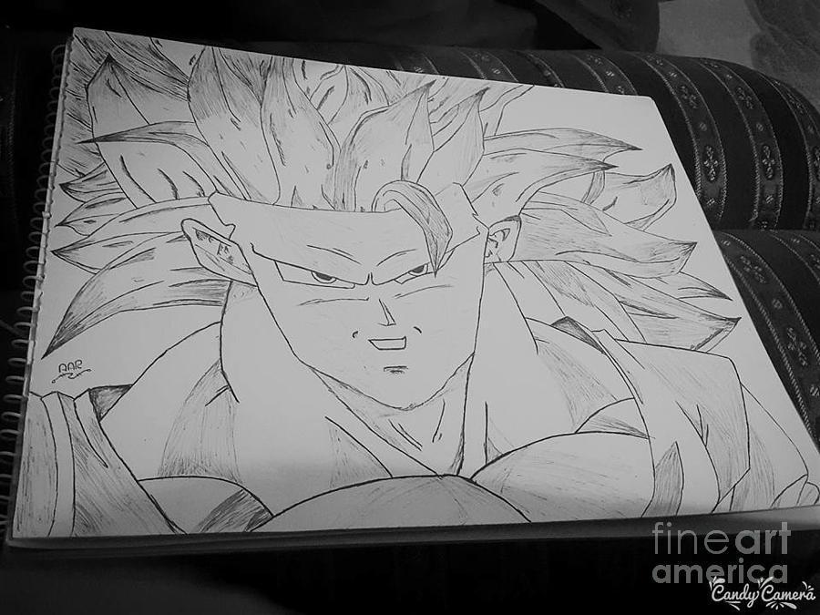 Goku DBZ Drawing by Asim Abdul Rehman
