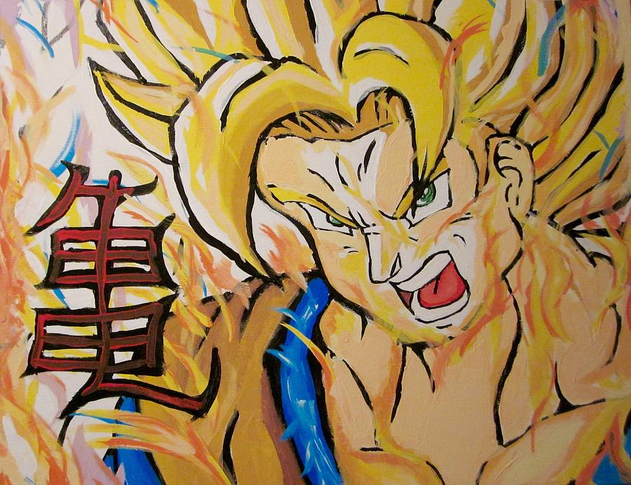 Goku Super Saiyan Painting By Alexis Torres Pixels