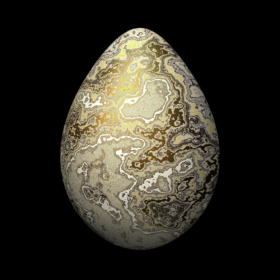 Gold and Sandstone Egg Digital Art by Hakon Soreide