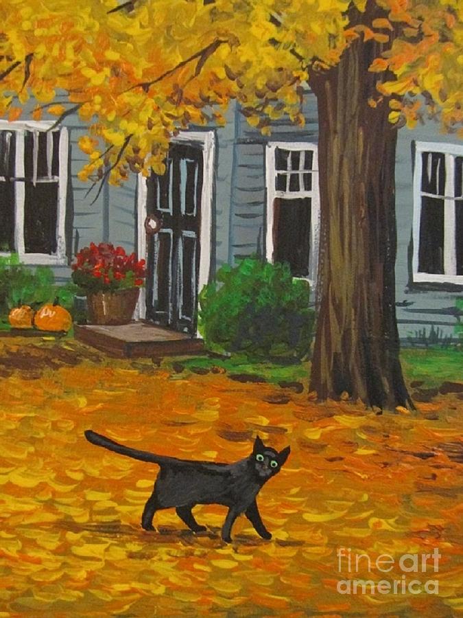 Gold Autumn Painting by Margaryta Yermolayeva