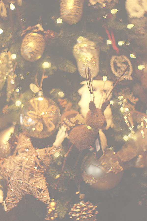 Gold Christmas Tree Decorations Photograph by Suzanne Powers