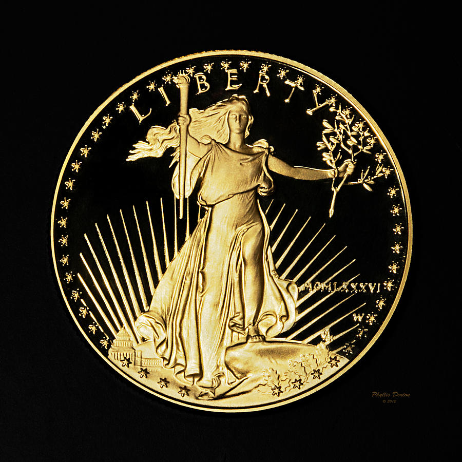 Gold Coin Front Photograph by Phyllis Denton