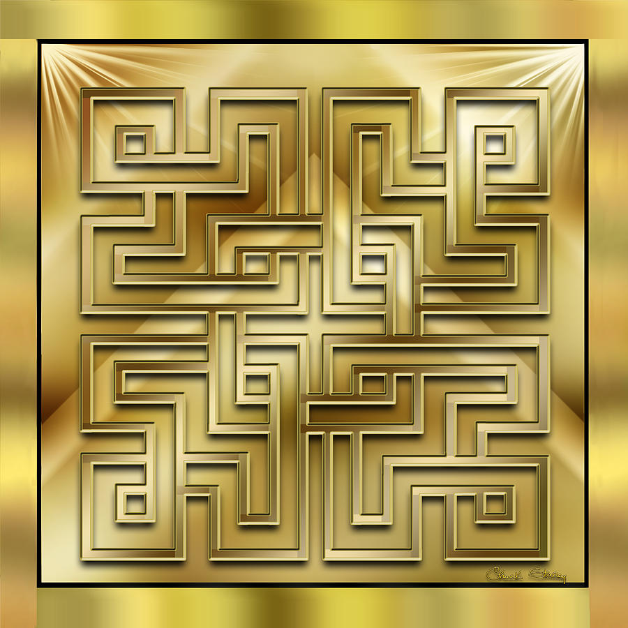 Gold Design 1 Digital Art by Chuck Staley