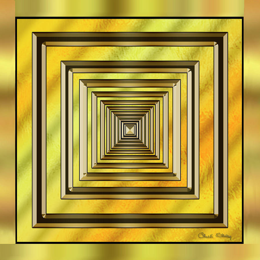 Gold Design 19 Digital Art by Chuck Staley