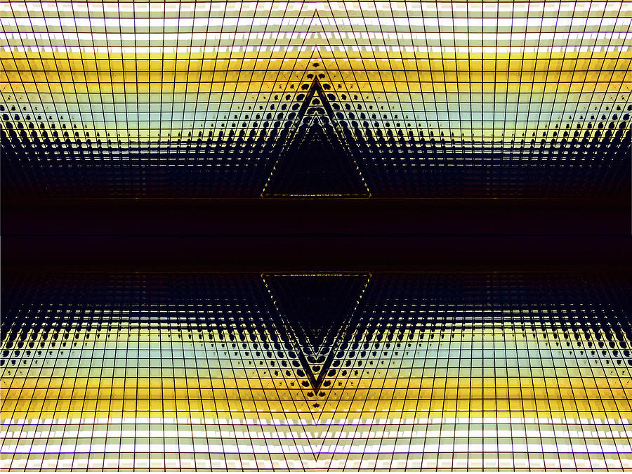 Gold Double Delta Abstract Photograph by Mary Bedy