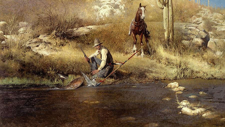 Horse Painting - Gold Dust by Robert McGinnis