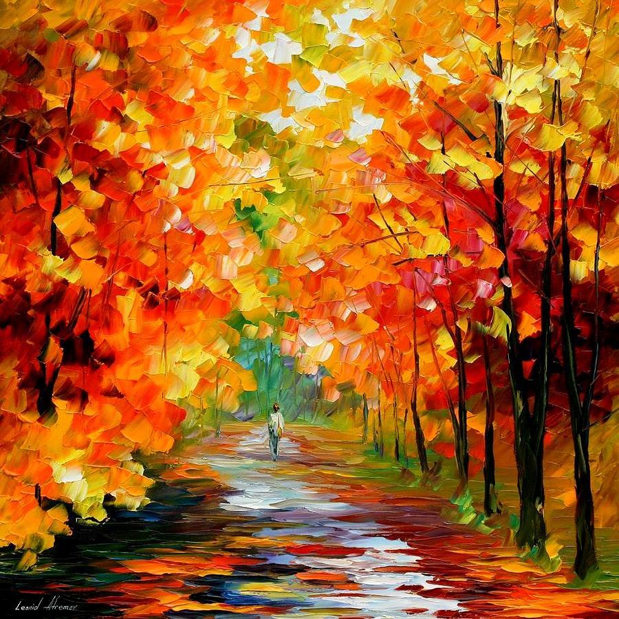 Gold Expanse Painting by Leonid Afremov