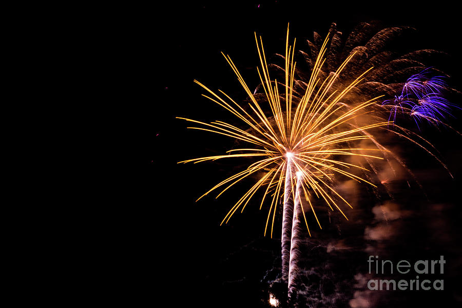 Gold Fireworks Photograph by Suzanne Luft