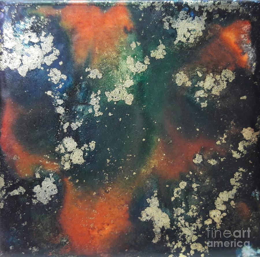 Gold Flecked Painting by Terri Mills