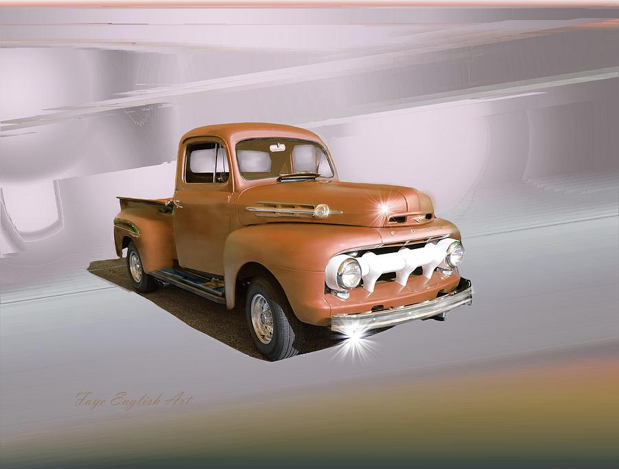 Gold Ford Truck Digital Art by Faye English - Fine Art America