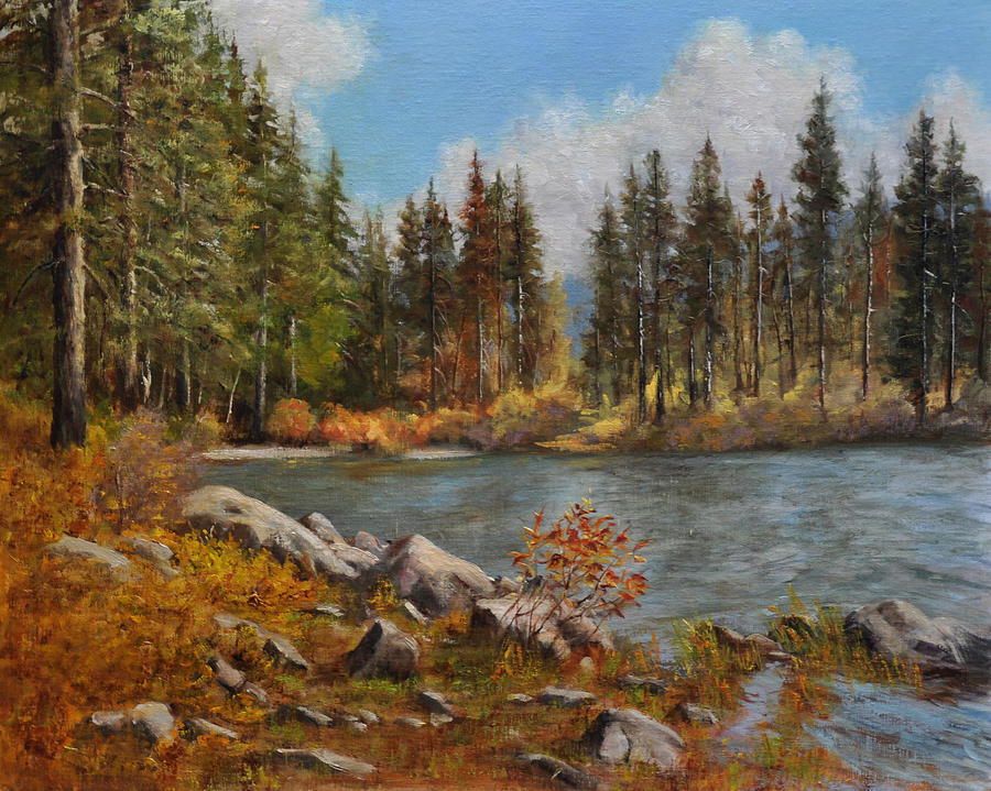 Gold Lake Cove Painting by Loreen Thomas