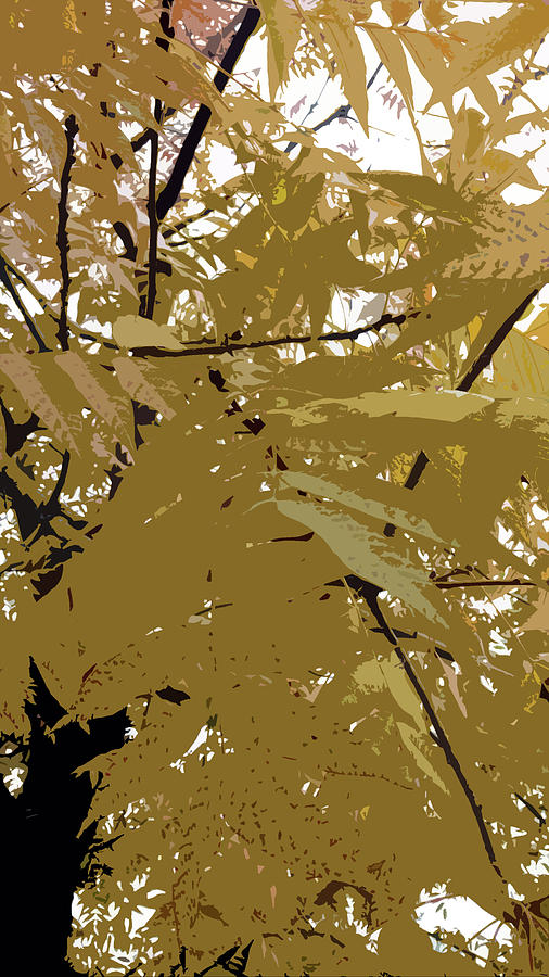 Golden Leaves Digital Art