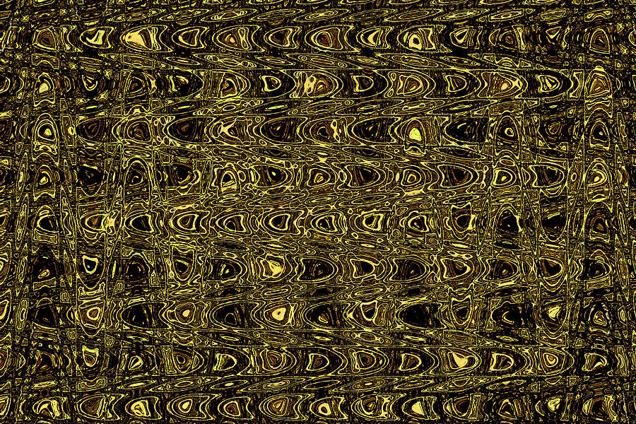 Gold Lines Panel Abstract Digital Art by Tom Janca