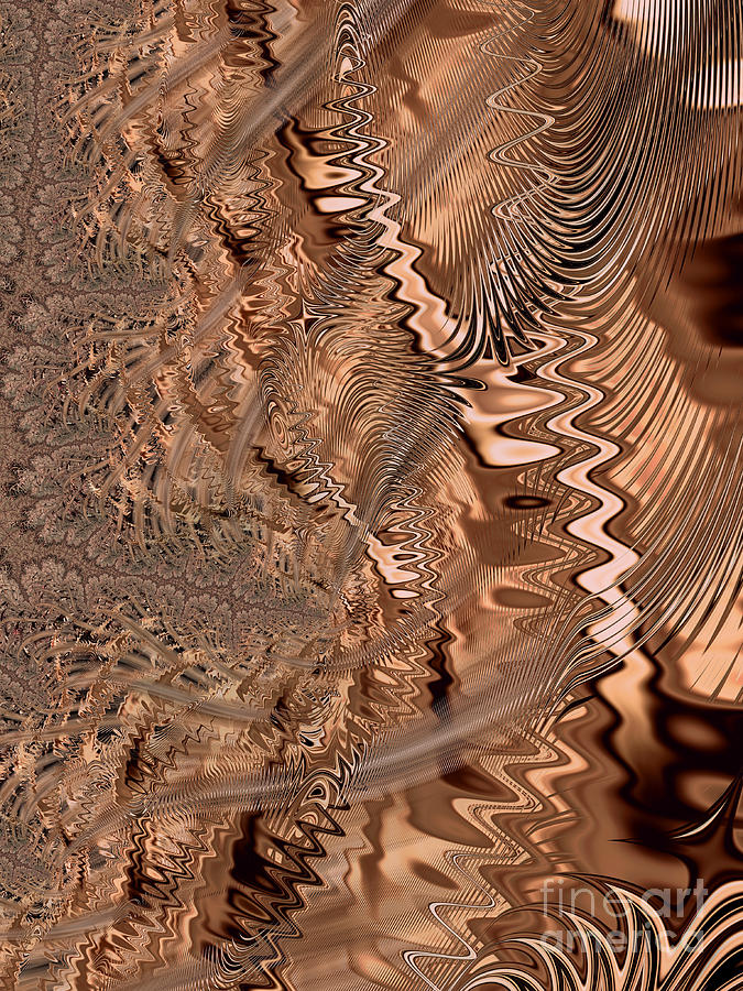 Gold Mine Fractal Expression Digital Art by Dee Flouton