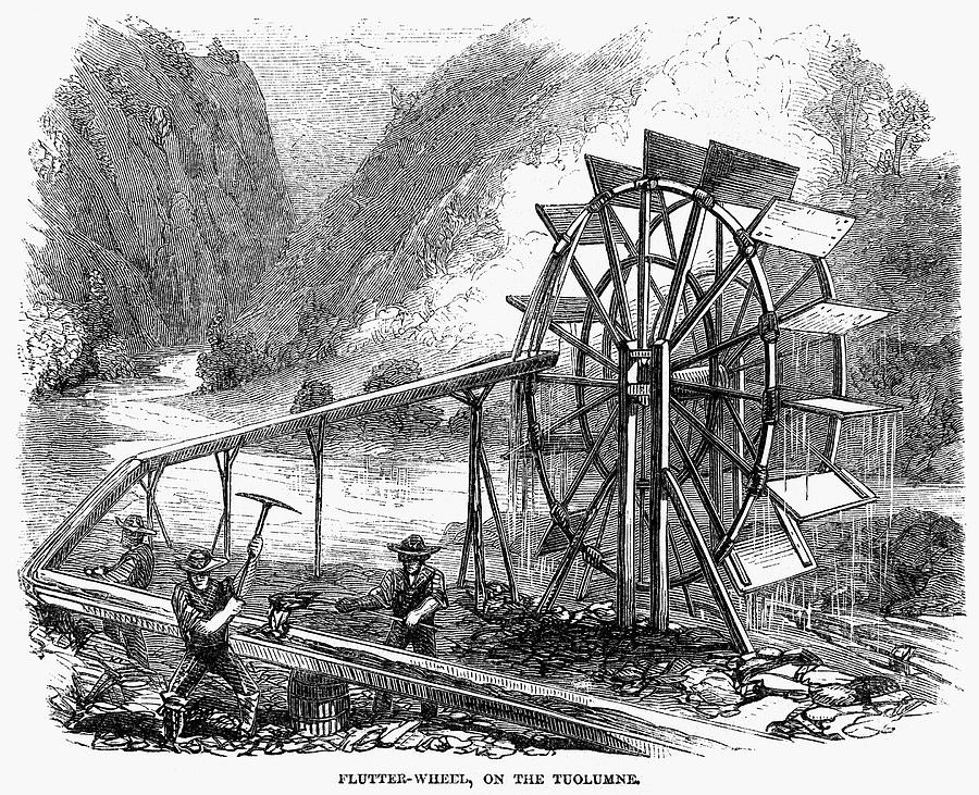 Gold Mining, 1860 Photograph by Granger