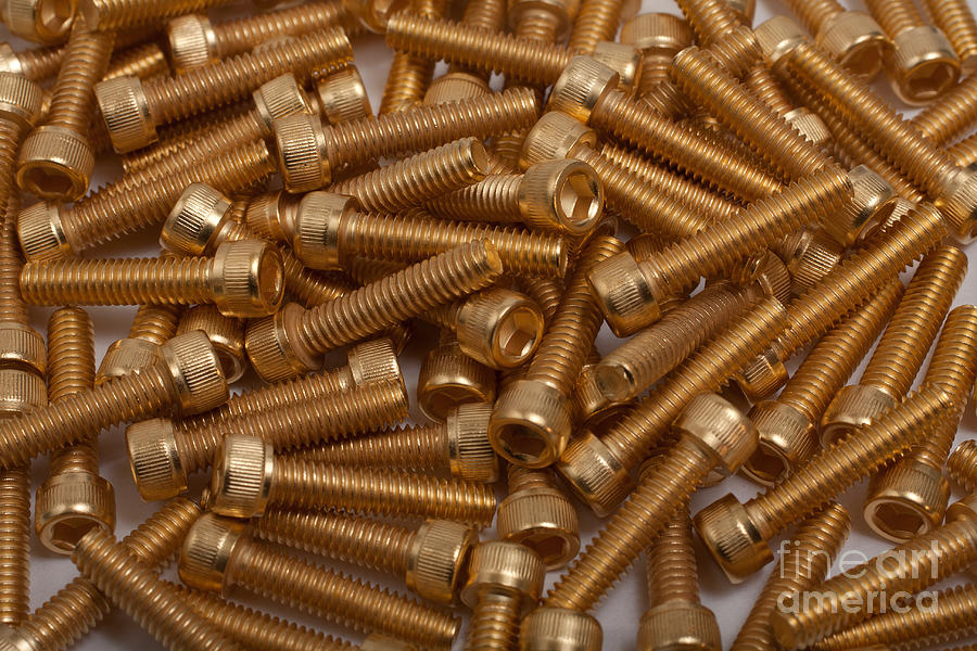 Gold Plated Screws Photograph