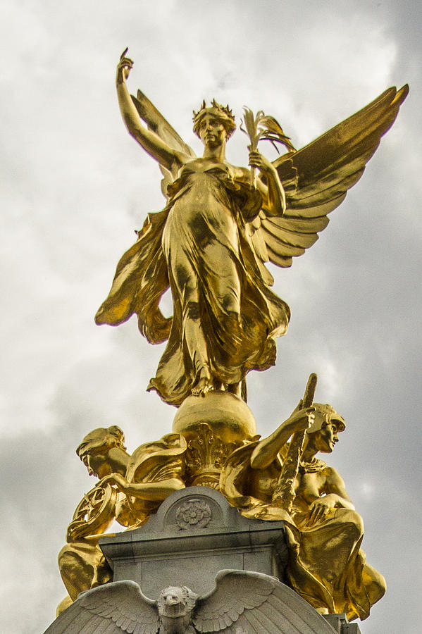 Gold Queen Victoria memorial Statue Photograph by Suanne Forster