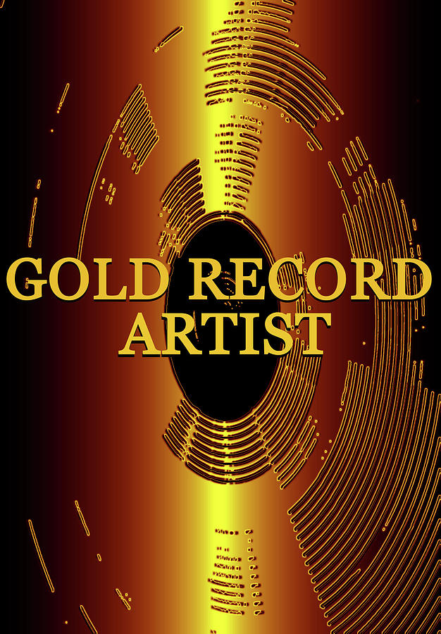 Gold Record Artist design B Digital Art by David Lee Thompson