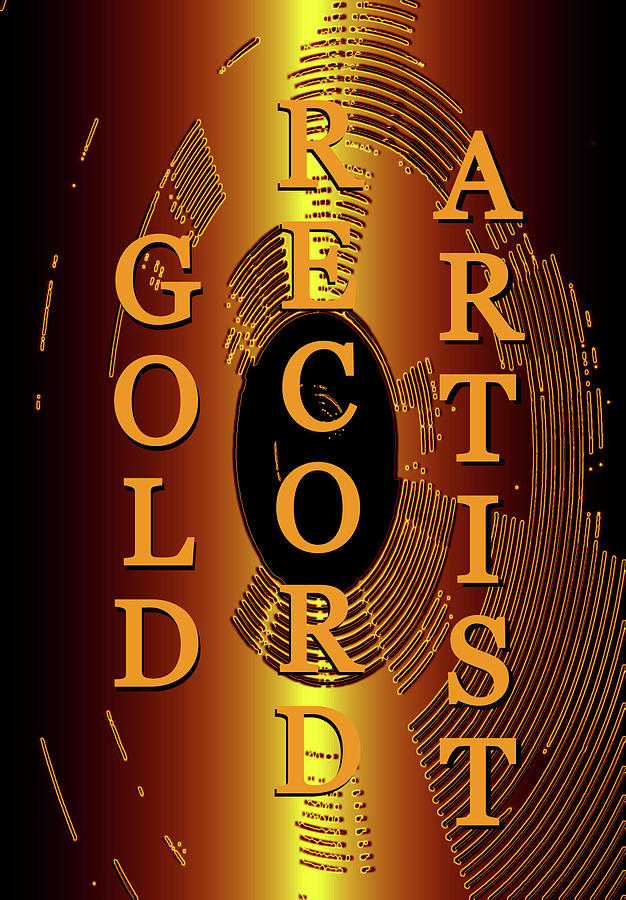 Gold Record Artist smart phone cover design A Digital Art by David Lee Thompson
