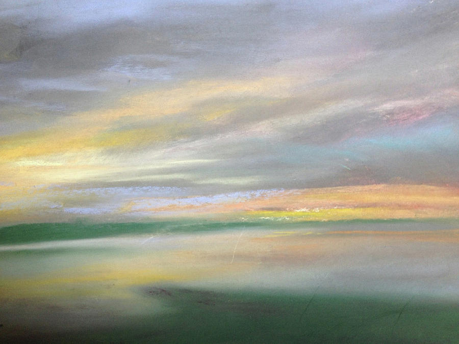 Gold Reflections Pastel by Jackie Bush-Turner