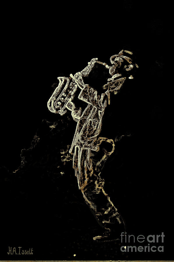 Gold Solo Sax Digital Art by Humphrey Isselt