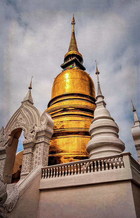 Gold Stupa #1 Photograph by Maria Coulson