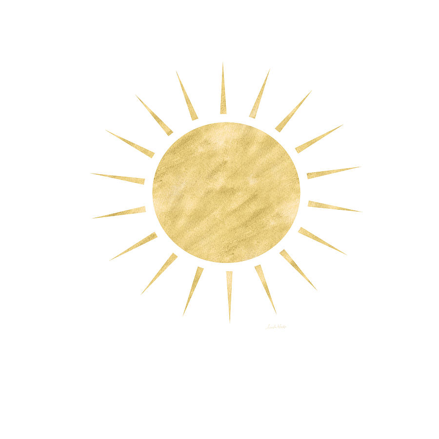 Sun Mixed Media - Gold Sun- Art by Linda Woods by Linda Woods
