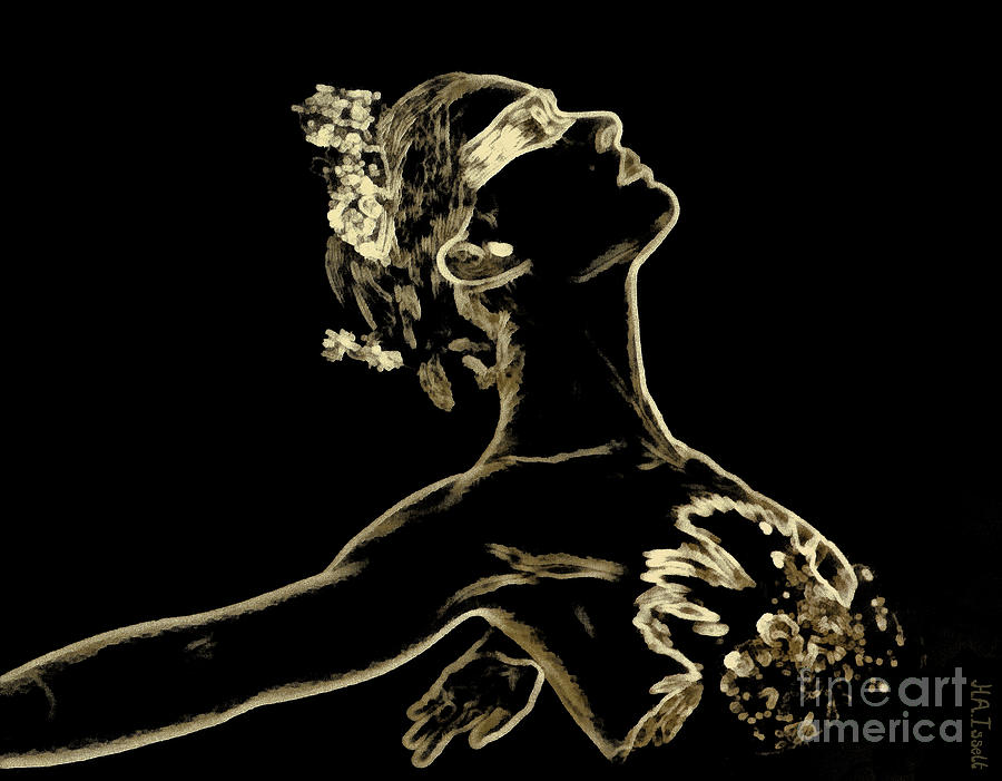 Gold Swan Digital Art by Humphrey Isselt