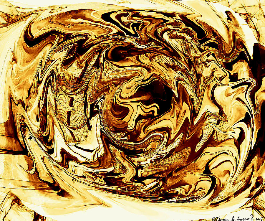 Gold Tornado Digital Art by ThomasE Jensen