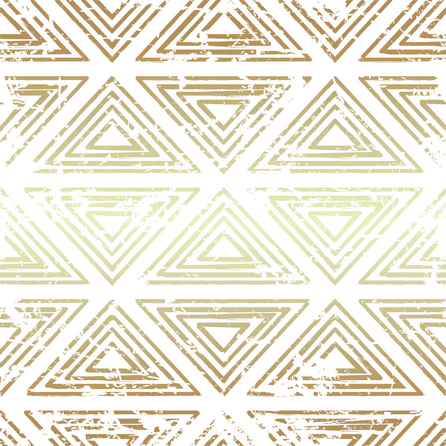 Pattern Digital Art - Gold Tribal by Susan Link