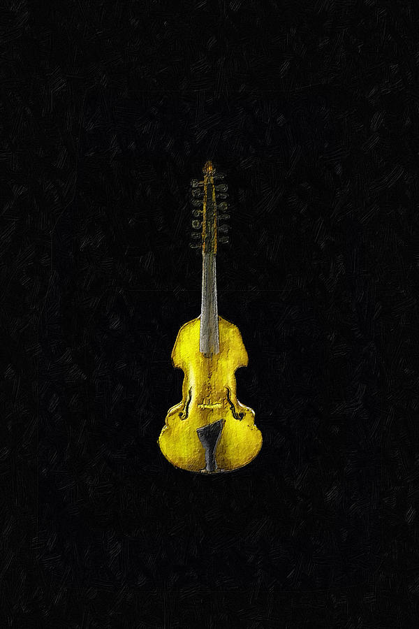 Gold Viola Painting by Tony Rubino