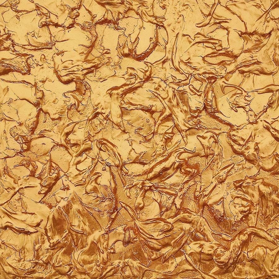 Gold Waves Painting by Alan Casadei