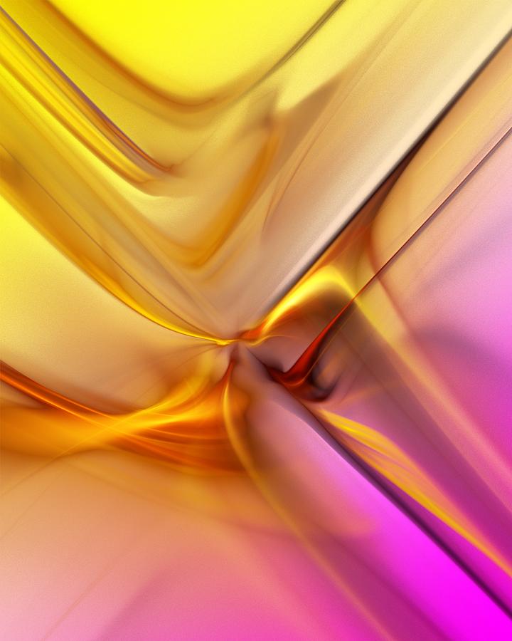 Golden Abstract 042711 Digital Art by David Lane