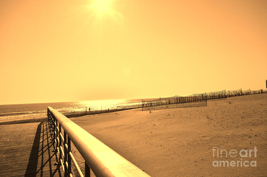 Golden Afternoon on the Beach Boardwalk Photograph by Stacie Siemsen