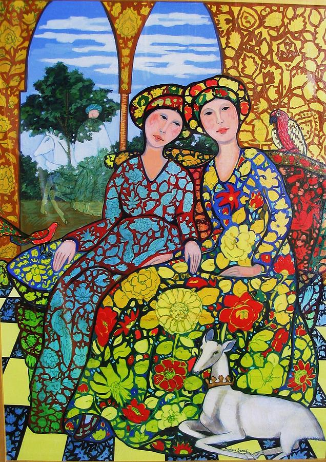 Golden Afternoon Wth Horseman Painting by Marilene Sawaf Golden Afternoon Wth Horseman Painting by Marilene Sawaf