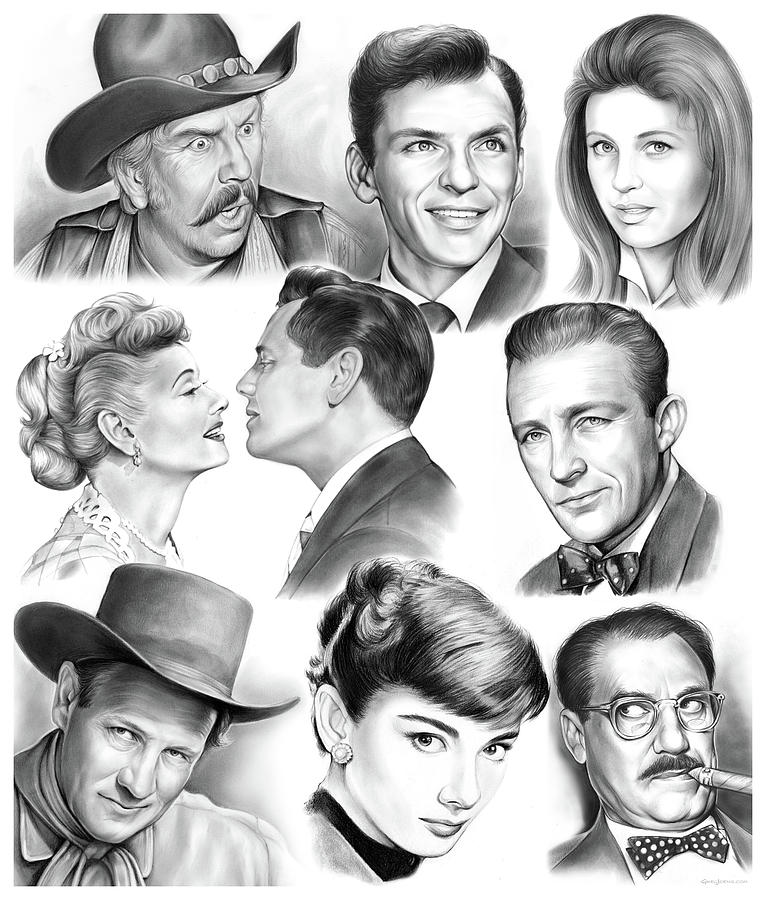 Golden Age Montage Drawing by Greg Joens