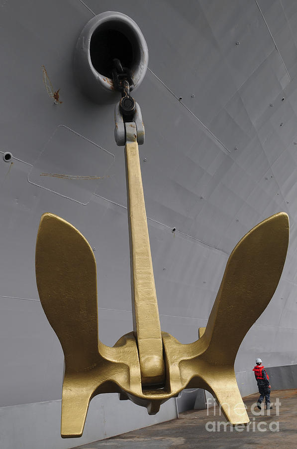 Golden Anchors Are Installed Photograph