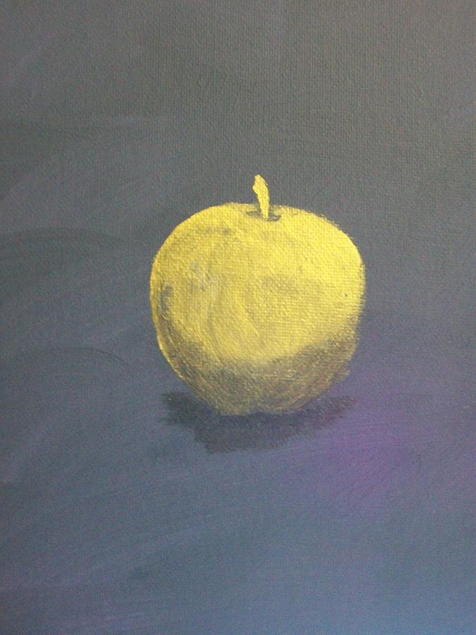 Golden Apple Painting by Laurette Escobar