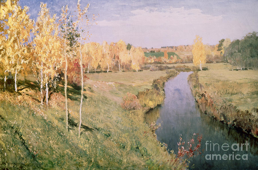 Tree Painting - Golden Autumn by Isaak Ilyich Levitan