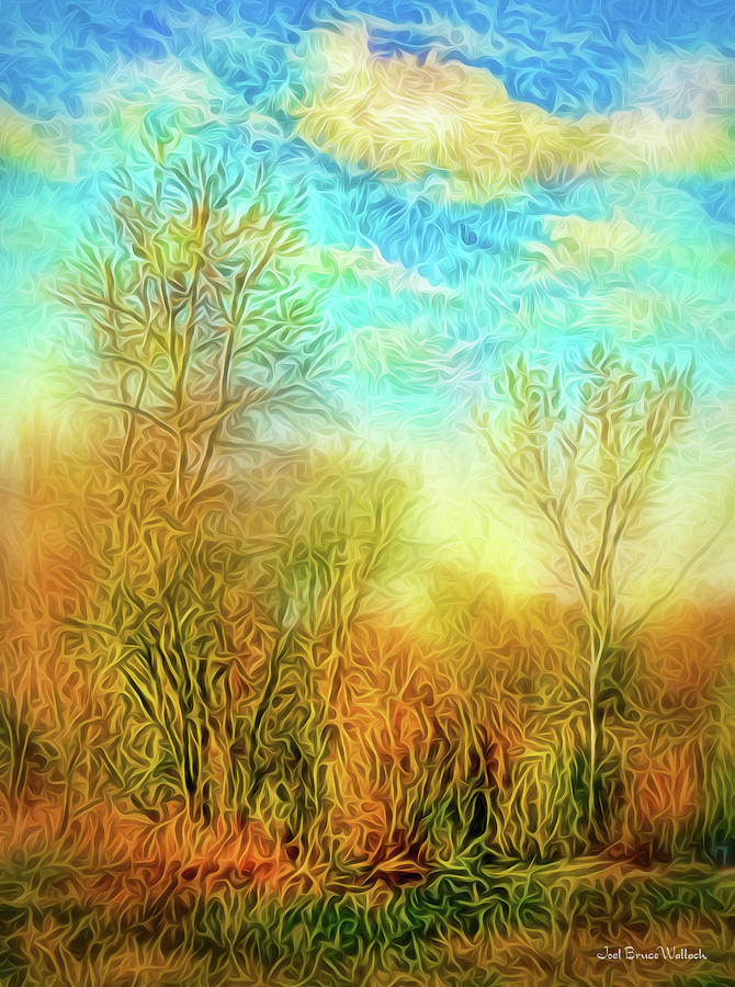 Tree Digital Art - Golden Autumn Light by Joel Bruce Wallach