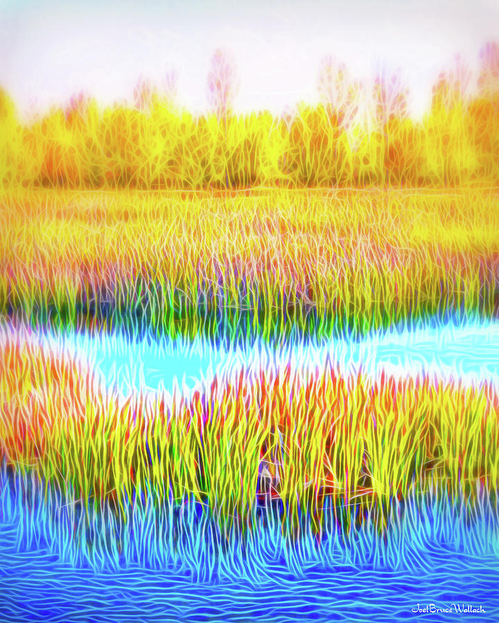 Golden Autumn Meadow Digital Art by Joel Bruce Wallach
