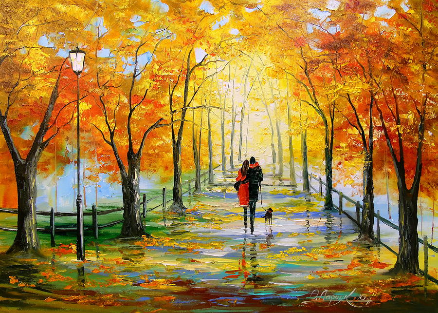Golden Autumn Painting By Olha Darchuk Fine Art America