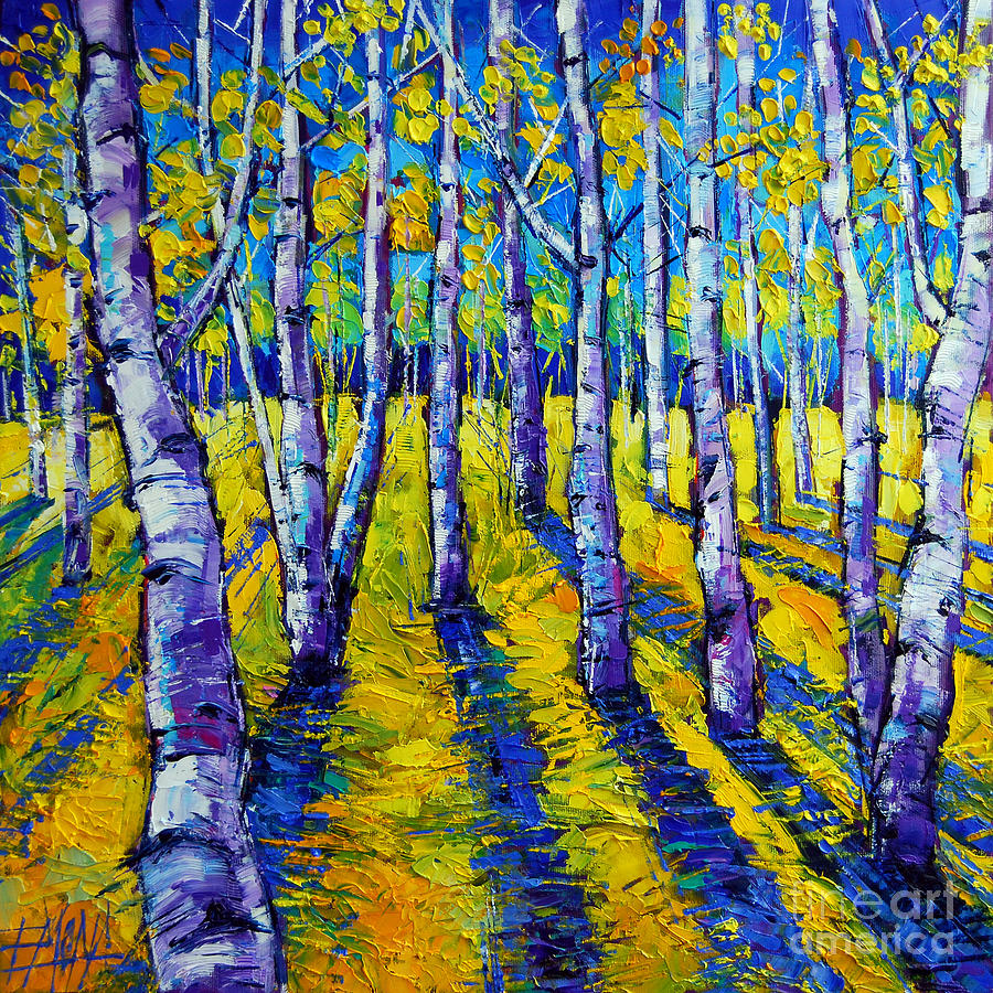 Fall Painting - Golden Autumn Symphony by Mona Edulesco