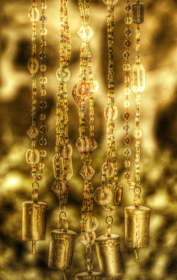 Golden Beads and Bells Photograph by Debra Martz