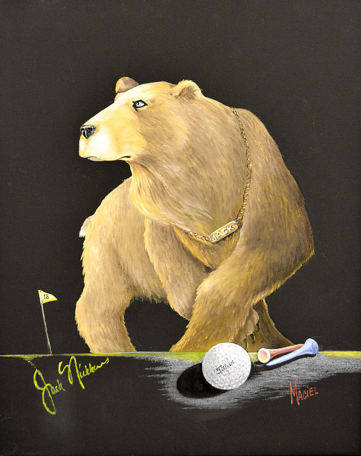 Jack Nicklaus Painting - Golden Bear Metaphor by Alex Maciel