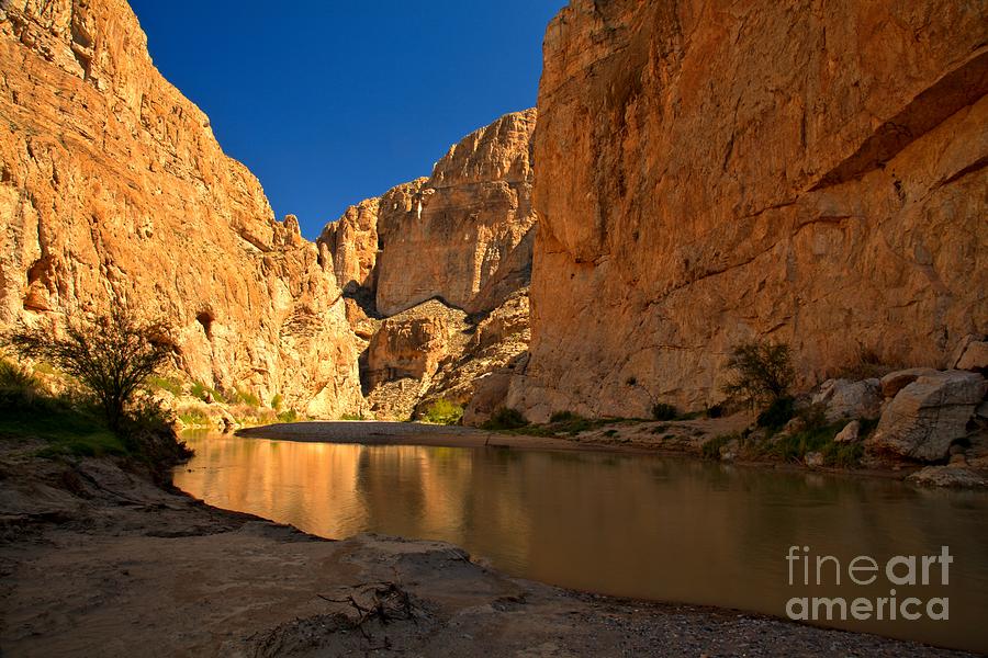 Golden Bend At Boquillas Photograph by Adam Jewell
