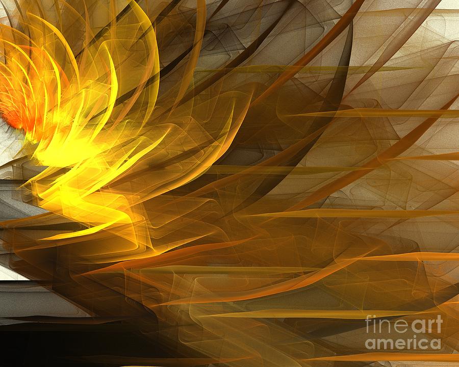 Abstract Photograph - Golden Blossom by Kim Sy Ok