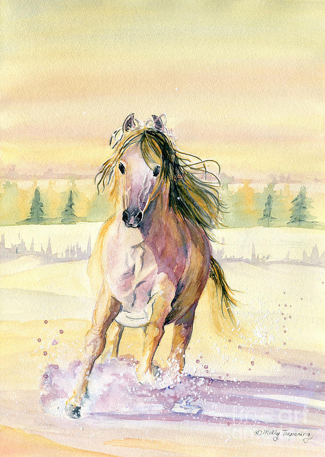 Golden Breeze Painting by Melly Terpening