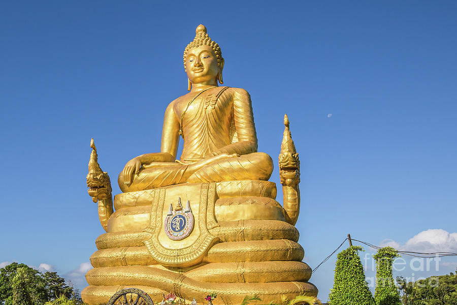 Golden Buddha in Phuket Photograph by Benny Marty