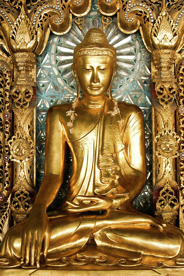 Buddha Photograph - Golden Buddha by Michele Burgess